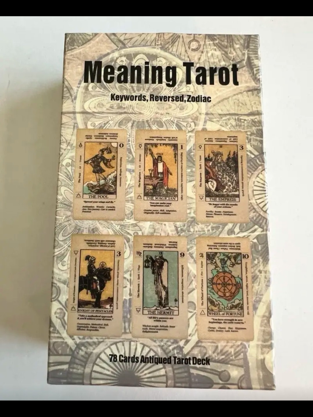 Meaning Tarot For Beginners - 78 Vintage Cards With PDF Guide